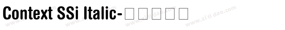 Context SSi Italic字体转换